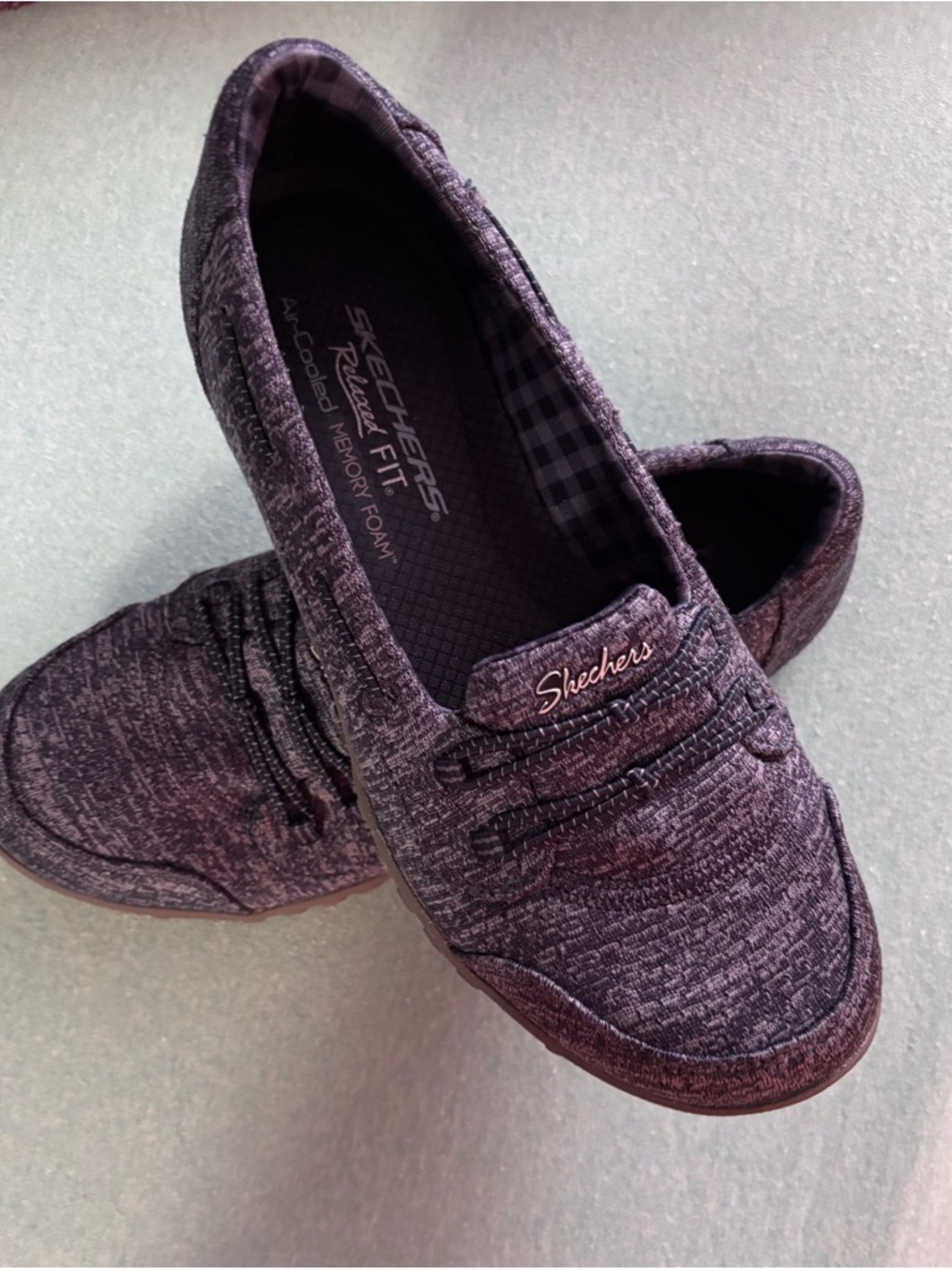 Skechers Women's Slip-On Knit Boat Shoe - Heathered Plum